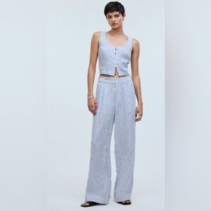 Madewell The Harlow Wide-Leg Pant in 100% Linen
